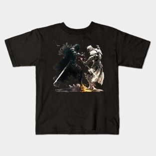 Black and white knight Kids T-Shirt